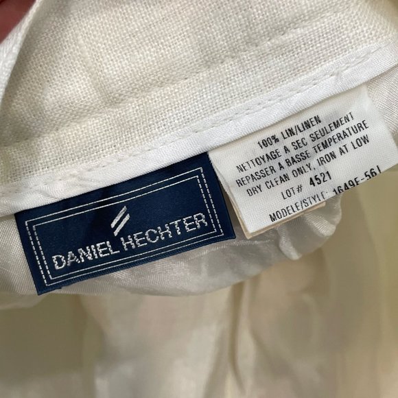 Vintage Daniel Hetcher Off White Linen Bermuda Shorts sz 6 - Picture 5 of 11